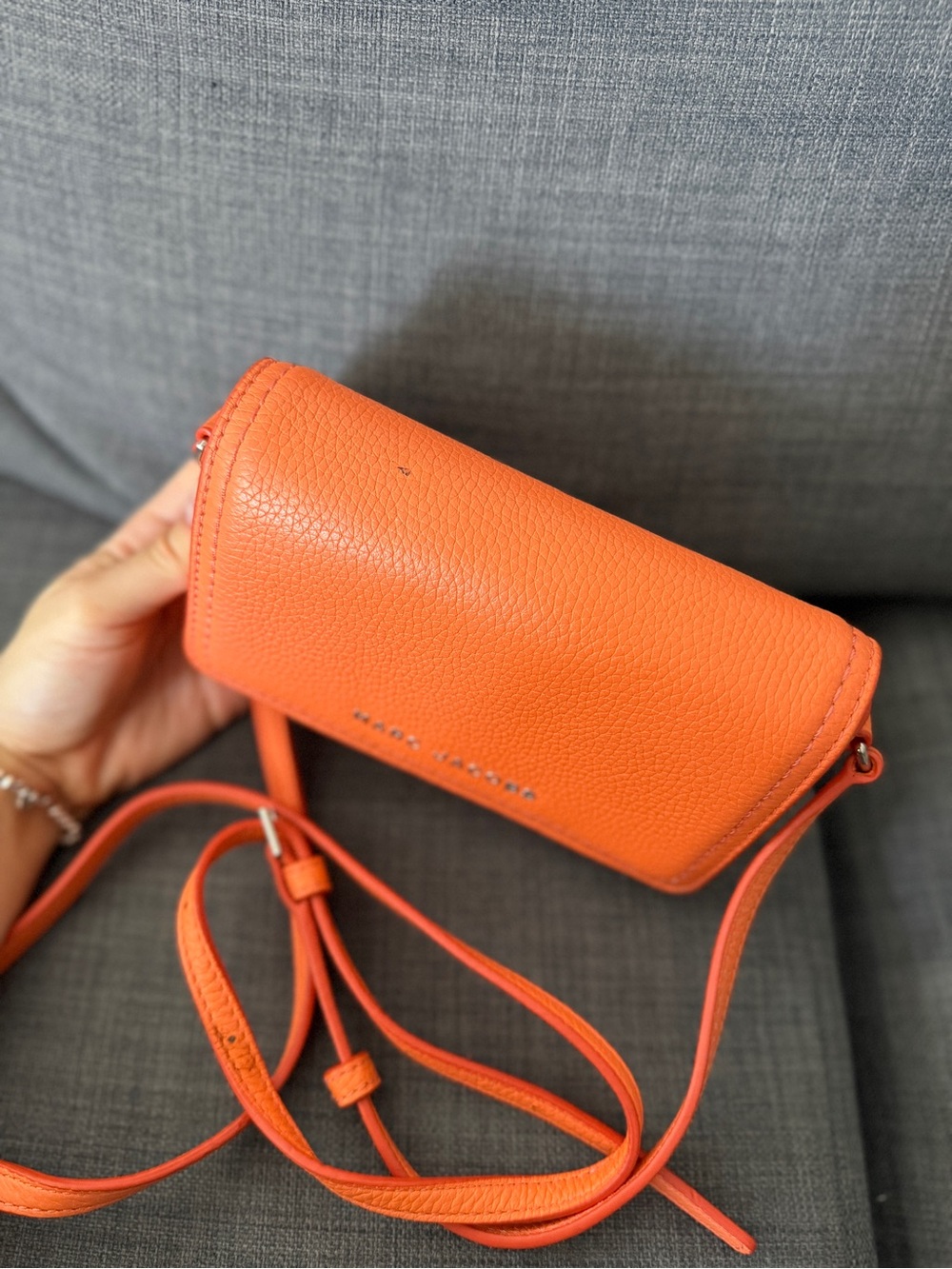 Marc Jacobs Orange Leather Mini Crossbody Bag - Picture 3 of 7